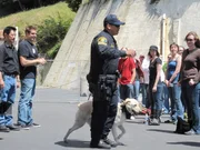 Deputy Erich Marapao (Mitte) mit Hund Gypsy