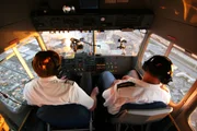 In the Goodyear Blimp, flying over LA.