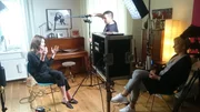 Iris Berben (links) während des Interviews.