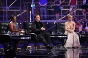 Das Jurypanel mit Motsi Mabuse (l.), Guido Maria Kretschmer und Michelle Hunziker.