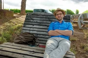 Johannes Zenglein in Nierstein bei Mainz - Der erste Teil der Reise ist geschafft.