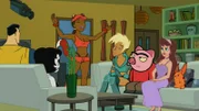 L-R: Captain Leslie Hero, Toot Braunstein, Foxxy Love, Xandir P. Wifflebottom, Spanky Ham, Princess Clara, Ling-Ling