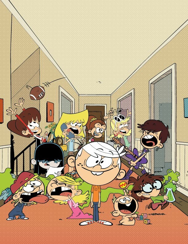 Lincoln Loud con hermanas