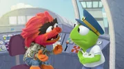 L-R: Animal and Kermit.