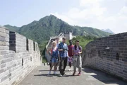 Group of friends on the "great wall of China"