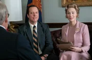 (l-r): James Madge as John Ashbrook, Cate Blanchett As Phyllis Schlafly