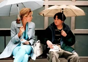L-R: Carmela Soprano (Edie Falco) and A.J. Soprano (Robert Iler)