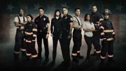 9-1-1: LONE STAR: L-R: Brian Michael Smith as Paul Strickland, Natacha Karam as Marjan Marwani, Rafael Silva as Carlos Reyes, Liv Tyler as Michelle Watts, Rob Lowe as Owen Strand, Ronen Rubenstein as T.K. Strand, Sierra McClain as Grace Ryder, Jim Paarack as Judd Ryder and Julian Works as Mateo Chavez in 9-1-1: LONE STAR, debuting in a special two-night series premiere Sunday, Jan. 19 (8:00-9:00 PM ET LIVE to all Time Zones), following the NFC CHAMPIONSHIP GAME; and Monday, Jan. 20 (9:00-10:00pm PM ET/PT) on FOX. ©2019 Fox Media LLC. CR: FOX.