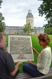 Die erfundene Stadt, die Fächerstadt Karlsruhe. © SWR/Peter Prestel honorarfrei - Verwendung gemäß der AGB im engen inhaltlichen, redaktionellen Zusammenhang mit genannter SWR-Sendung bei Nennung "Bild: SWR/Peter Prestel" (S2). SWR-Presse/Bildkommunikation, Baden-Baden, Tel: 07221/929-23876, foto@swr.de