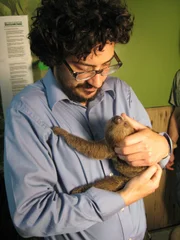 Joe Sousa with sloth.