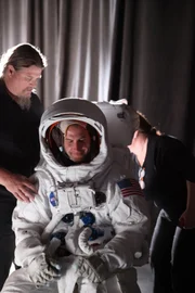 Chad Jenkins gets suited up at Studio Shotwell in San Francisco.