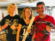 V.l.: Kumpel Ralf, Claudia und Frank