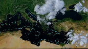 CGI overlay of Greece from a satellite image. (National Geographic/Ben Church)