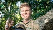 Robert Irwin with snake