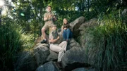 L-R:  Robert Irwin, Terri and Bindi at the Australia Zoo.