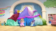 L-R: Piggy (voiced by Melanie Harrison), Summer (voiced by Jessica DiCicco)