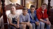 L-R: Anika Hunter (Kyra Smith), Sal Hunter (Daan Creyghton), Max Hunter (Stony Blyden), Daniel Hunter (Thomas Jansen)