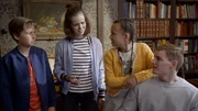 L-R: Sal Hunter (Daan Creyghton), Tess Hunter (MaeMae Renfrow), Anika Hunter (Kyra Smith), Daniel Hunter (Thomas Jansen)