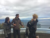 V.l.: Regina (34), Torben (36) mit Jette (38) und Bianca (44) am Bodensee. V.l.: Regina (34), Torben (36) mit Jette (38) und Bianca (44) am Bodensee.