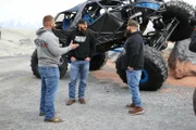 L-R: Muscle and HD talk to buyer Brad.