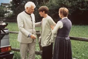 (v.l.n.r.) Dr. Pankraz Obermayr (Walther Reyer); Maxl Burgner (Manuel Guggenberger): Franzi Pirchner (Enzi Fuchs)