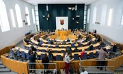 Plenarsaal Landtag Rheinland-Pfalz.