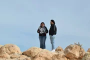 REBECCA and ZIED on mountain.