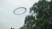 An unknown flying object captured in the footage