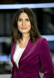 Moderatorin Anja Kohl in der Frankfurter Börse.
