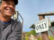 Mike Rowe at Ostrichland USA in Solvang, California.