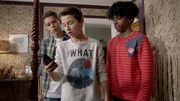 L-R: Max Hunter (Stony Blyden), Sal Hunter (Daan Creyghton), Jake Hunter (Wilson Radjou-Pujalte)