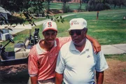 On the left: Tiger Woods