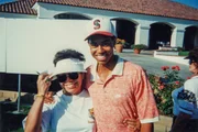 On the right: Tiger Woods