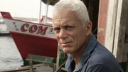 Jeremy Wade in front of fish catch at Manaus Harbour.