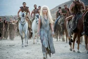Emilia Clarke as Daenerys Targaryen.
