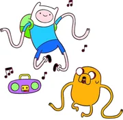 L-R:Finn (Jeremy Shada) ,Jake (John DiMaggio)