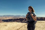 Danica Patrick prepares to start her journey with Bear Grylls. (National Geographic/Ben Simms)