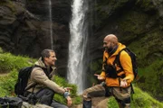 Bear Grylls and Keegan-Michael Key reflect on their journey. (National Geographic/Ben Simms)