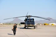 Arizona: Blackhawk in Tucson, AZ. Customs and Border Protection (CBP) teams fight to stop drug smugglers, human traffickers, and desperate migrants from entering the United States. officers.