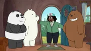 First from left: Panda, second from left: ice Bear, first from right: Grizzly