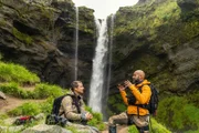 Bear Grylls and Keegan-Michael Key reflect on their journey. (National Geographic/Ben Simms)