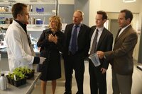 Pictured: (l-r) Dean Berry (Bradley Whitford), Natalie Teeger (Traylor Howard), Capt. Leland Stottlemeyer (Ted Levine), Lt. Randall Disher (Jason Gray-Stanford), Adrian Monk (Tony Shalhoub) Pictured: (l-r) Dean Berry (Bradley Whitford), Natalie Teeger (Traylor Howard), Capt. Leland Stottlemeyer (Ted Levine), Lt. Randall Disher (Jason Gray-Stanford), Adrian Monk (Tony Shalhoub)