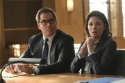 Pictured L-R: Dr. Jason Bull (Michael Weatherly) and Taylor Rentzel (MacKenzie Meehan)