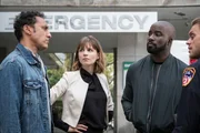 (v.l.n.r.) Ben Shakir (Aasif Mandvi); Kristen Bouchard (Katja Herbers); David Acosta (Mike Colter)
