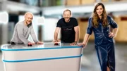 "Du musst Dich entscheiden" mit (v.l.) Jürgen Vogel, Mario Barth und Moderatorin Katrin Bauerfeind +++