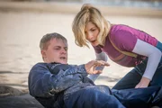 On the right The Doctor (Jodie Whittaker)