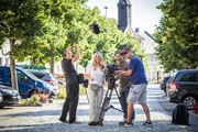 BR-Team bei Dreharbeiten zum Film "Im oberfränkischen Höllental".