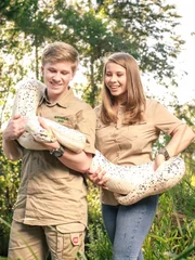 Robert and Bindi Irwin at the Australia Zoo.