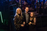 L-R: Maddie Conrad (Lennon Stella), Deacon Claybourne (Charles Esten) and Daphne Conrad (Maisy Stella).
