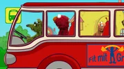 Elmo fährt im Bus.